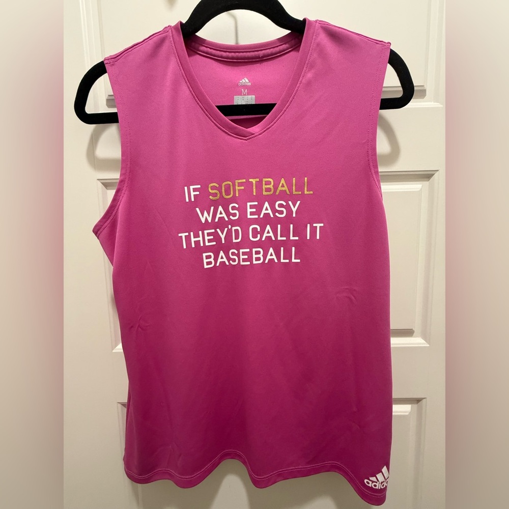 Adidas. Dri-fit Pink Softball Tank. Medium